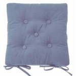 Slate Blue buttoned seat pad